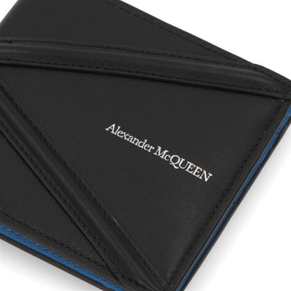 ALEXANDERMCQUEEN ブラック バイカラー ミニ財布 726320