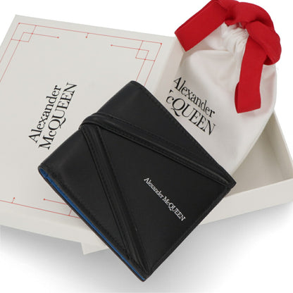 ALEXANDERMCQUEEN ブラック バイカラー ミニ財布 726320