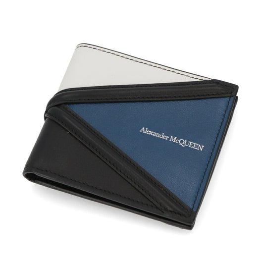 ALEXANDERMCQUEEN ブラック系 バイカラー ミニ財布 726320