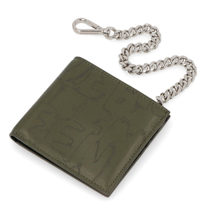 ALEXANDERMCQUEEN カーキ チェーン ミニ財布 775292