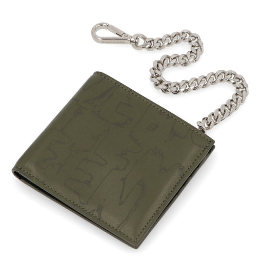 ALEXANDERMCQUEEN カーキ チェーン ミニ財布 775292