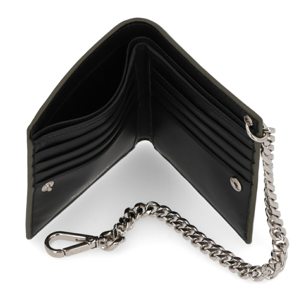 ALEXANDERMCQUEEN カーキ チェーン ミニ財布 775292