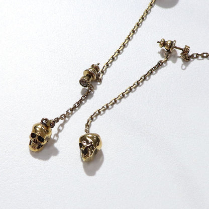 ALEXANDERMCQUEEN  ゴールド スカル ドクロ パール ピアス 651156