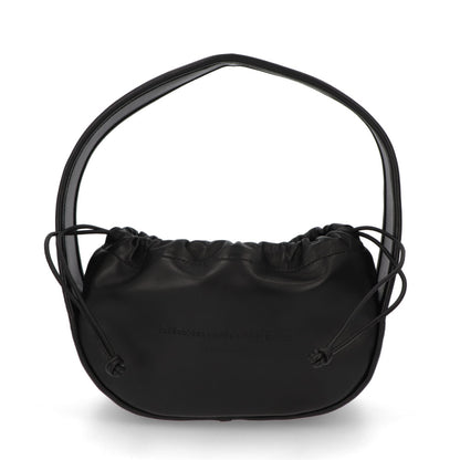アレキサンダーワン ALEXANDER WANG バッグ ハンドバッグ レディース ブラック レザー ロゴ スモールバッグ ドローストリング