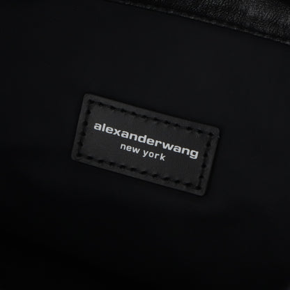 アレキサンダーワン ALEXANDER WANG バッグ ハンドバッグ レディース ブラック レザー ロゴ スモールバッグ ドローストリング