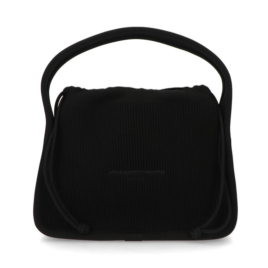 アレキサンダーワン ALEXANDER WANG バッグ ハンドバッグ レディース ブラック ポリエステル ナイロン ロゴ ニット スモールバッグ ドローストリング