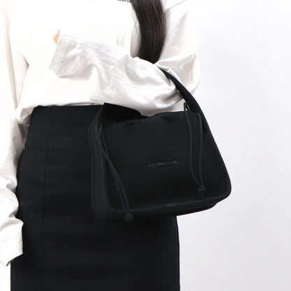 アレキサンダーワン ALEXANDER WANG バッグ ハンドバッグ レディース ブラック ポリエステル ナイロン ロゴ ニット スモールバッグ ドローストリング
