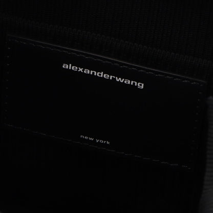 アレキサンダーワン ALEXANDER WANG バッグ ハンドバッグ レディース ブラック ポリエステル ナイロン ロゴ ニット スモールバッグ ドローストリング