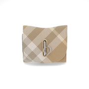 BURBERRY バーバリー レディース 財布 三つ折り財布 ベージュ系 ポリエステル ウール ミニ財布 チェック 小銭入れ付き 8081783