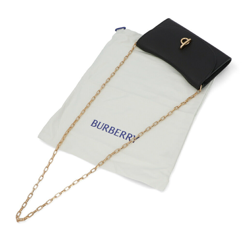 BURBERRY バーバリー レディース バッグ ショルダーバッグ ブラック カーフレザー チェーンウォレット ショルダーウォレット 8095481