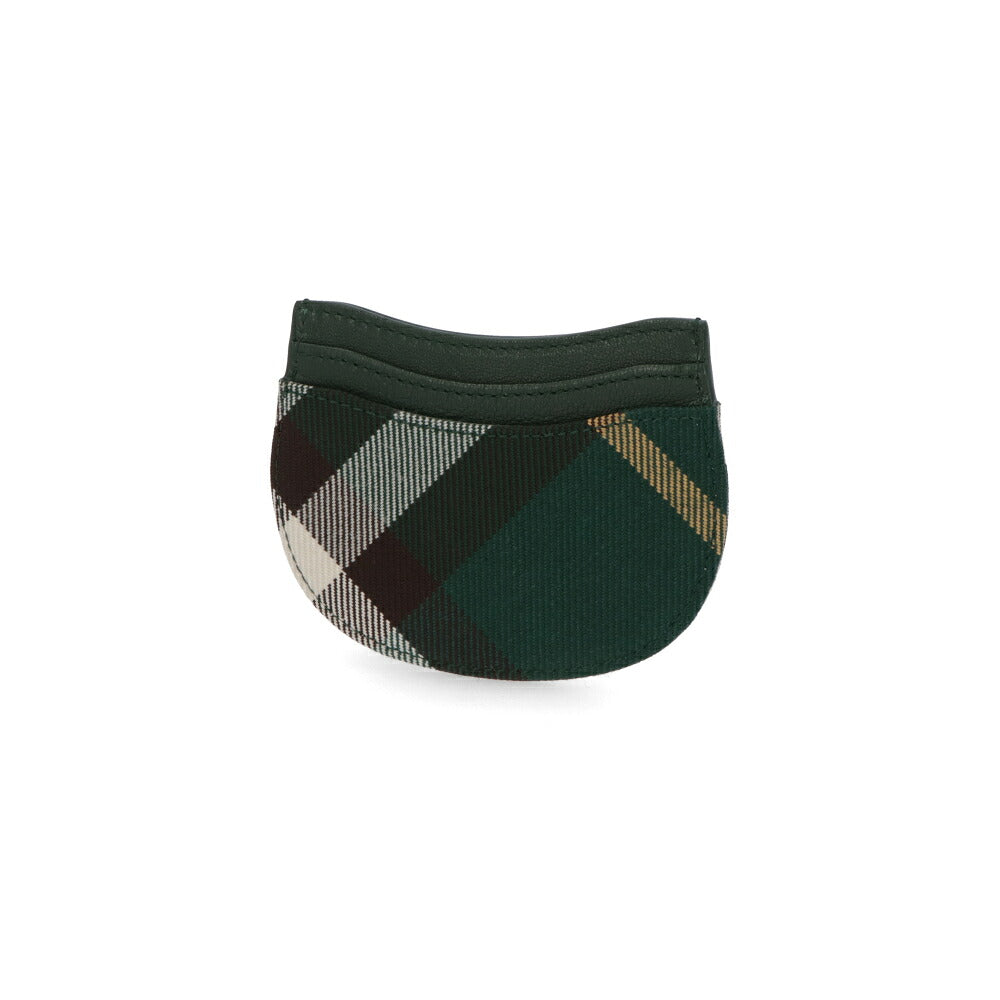 BURBERRY バーバリー ユニセックス 雑貨 カードケース グリーン系マルチカラー ポリエステル ウール Locking Hole Card Case 8081974