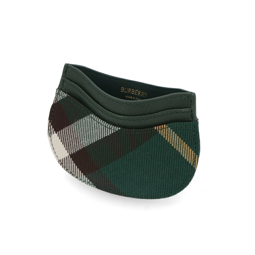 BURBERRY バーバリー ユニセックス 雑貨 カードケース グリーン系マルチカラー ポリエステル ウール Locking Hole Card Case 8081974