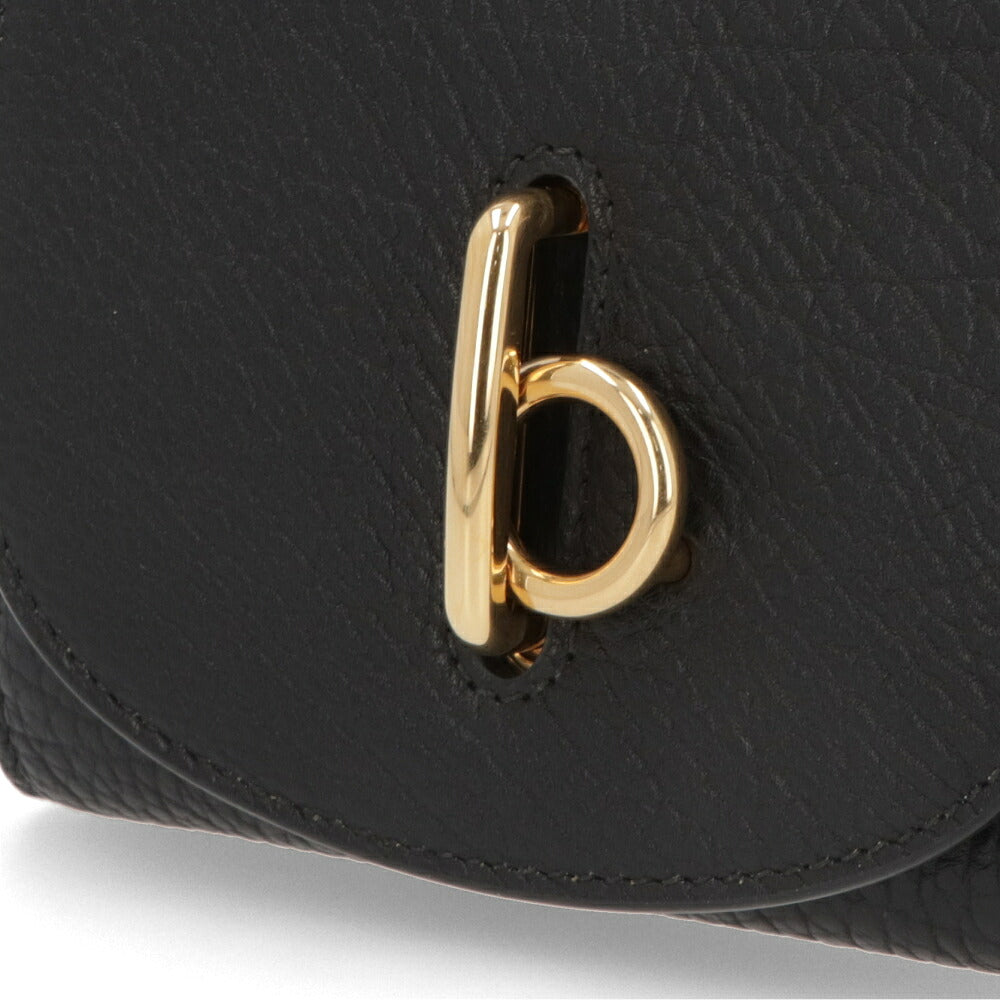 BURBERRY バーバリー ユニセックス 雑貨 カードケース ブラック レザー ミニ財布 8081669