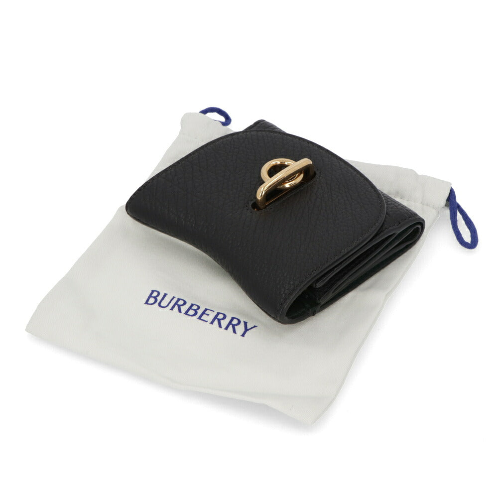 BURBERRY バーバリー ユニセックス 雑貨 カードケース ブラック レザー ミニ財布 8081669