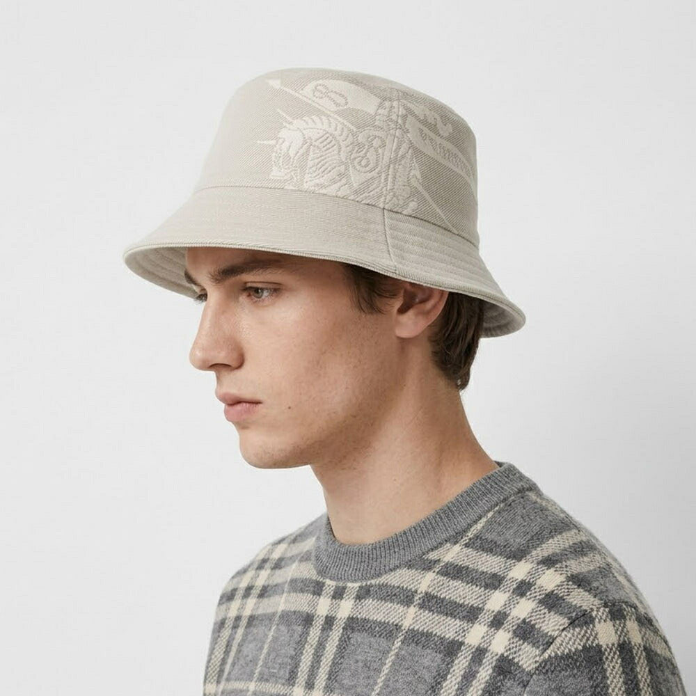 BURBERRY バーバリー メンズ 帽子 ハット HUNTER ベージュ コットン ツイルバケットハット 8095010
