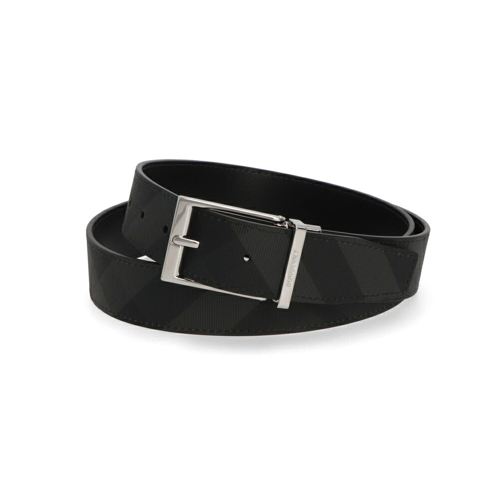 BURBERRY バーバリー メンズ 雑貨 ベルト CHARCOAL×SILVER ポリウレタン レザー リバーシブル 8064959