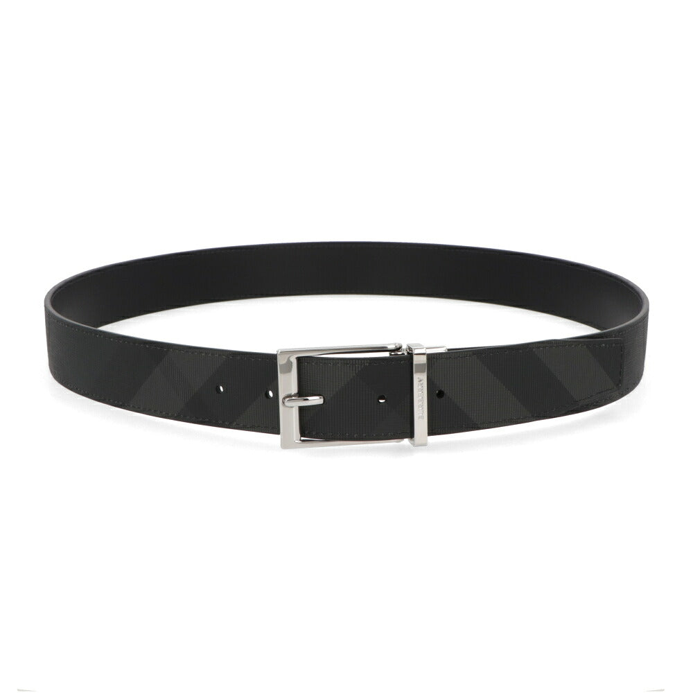 BURBERRY バーバリー メンズ 雑貨 ベルト CHARCOAL×SILVER ポリウレタン レザー リバーシブル 8064959