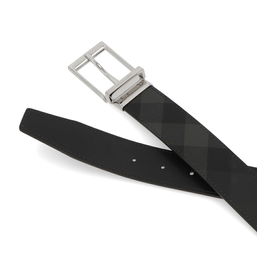 BURBERRY バーバリー メンズ 雑貨 ベルト CHARCOAL×SILVER ポリウレタン レザー リバーシブル 8064959