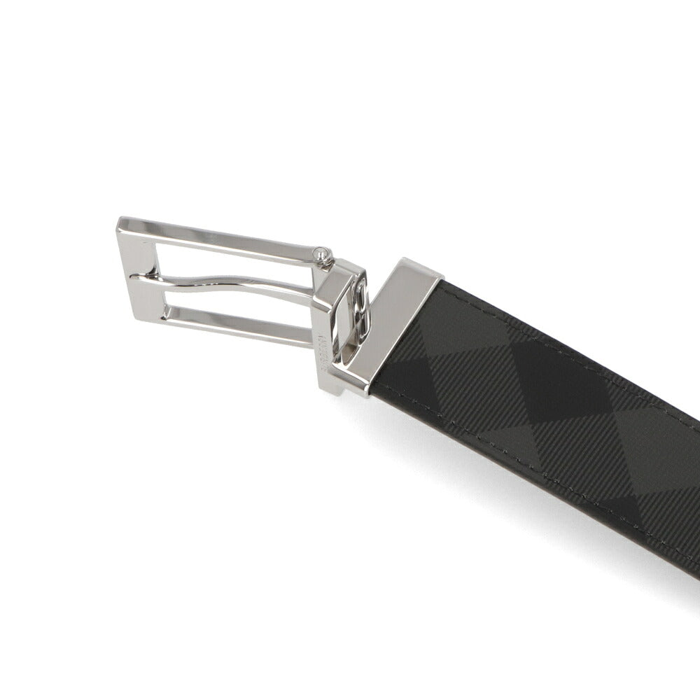 BURBERRY バーバリー メンズ 雑貨 ベルト CHARCOAL×SILVER ポリウレタン レザー リバーシブル 8064959