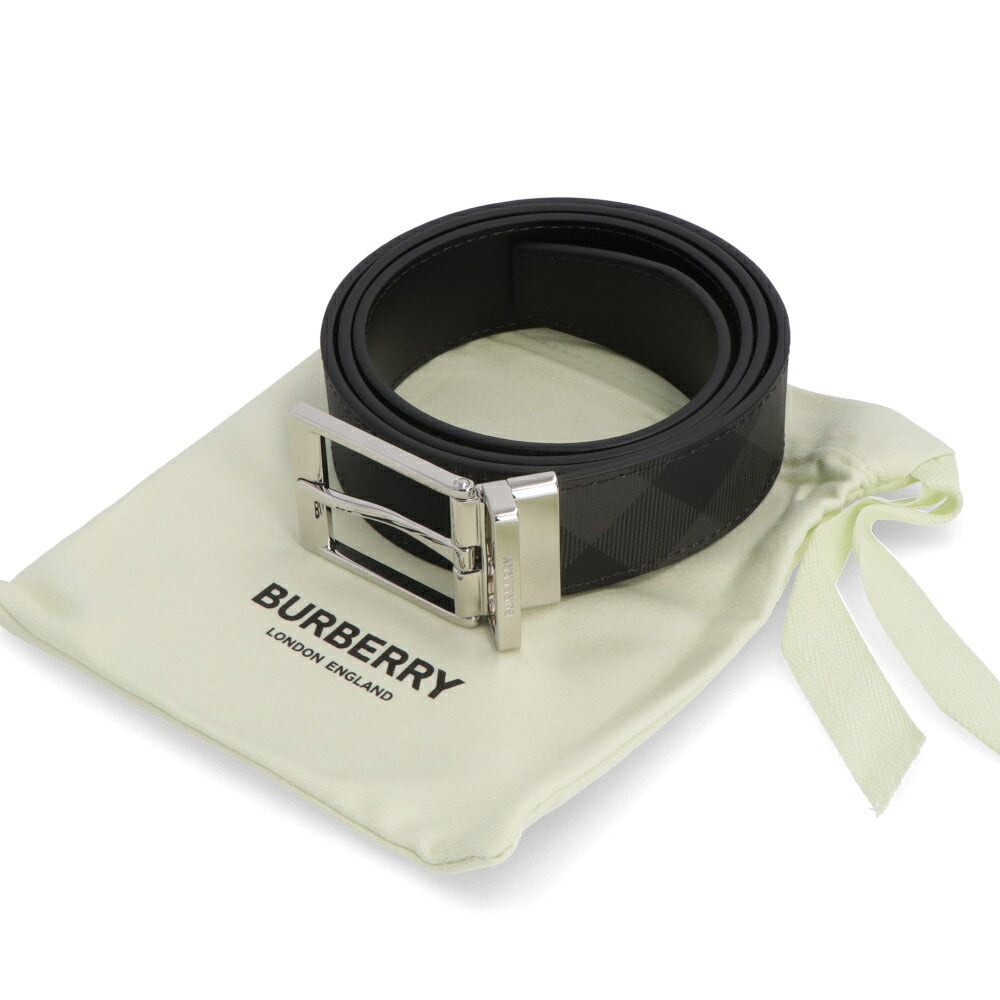 BURBERRY バーバリー メンズ 雑貨 ベルト CHARCOAL×SILVER ポリウレタン レザー リバーシブル 8064959