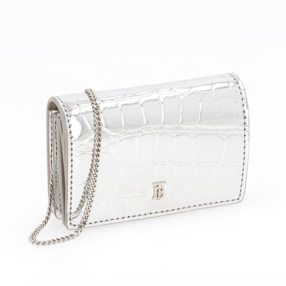 バーバリー BURBERRY ショルダーバッグ 8022565 A1422 レディース A1422 シルバー 財布 コインケース チェーンショルダー