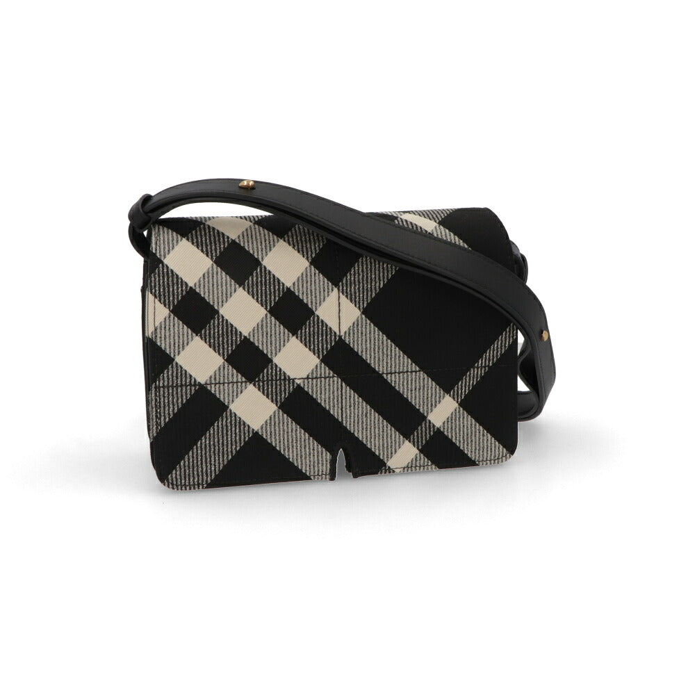 BURBERRY バーバリー レディース バッグ ショルダーバッグ スニップショルダーバッグ ブラック系 ポリエステル コットン クロスボディバッグ バーバリーチェック 8092974