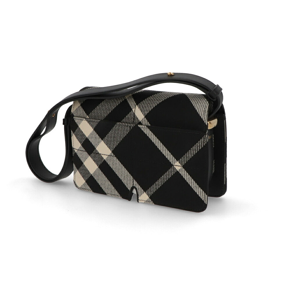 BURBERRY バーバリー レディース バッグ ショルダーバッグ スニップショルダーバッグ ブラック系 ポリエステル コットン クロスボディバッグ バーバリーチェック 8092974