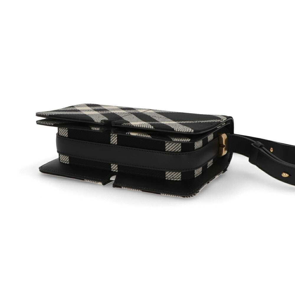 BURBERRY バーバリー レディース バッグ ショルダーバッグ スニップショルダーバッグ ブラック系 ポリエステル コットン クロスボディバッグ バーバリーチェック 8092974