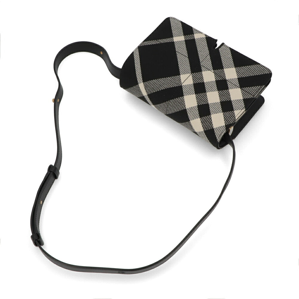 BURBERRY バーバリー レディース バッグ ショルダーバッグ スニップショルダーバッグ ブラック系 ポリエステル コットン クロスボディバッグ バーバリーチェック 8092974