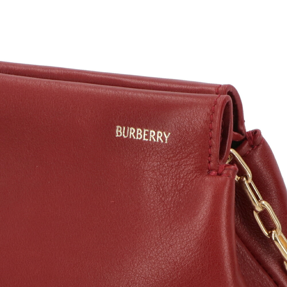 BURBERRY バーバリー レディース バッグ ショルダーバッグ レッド 牛革 クラッチバッグ チェーン 8095499