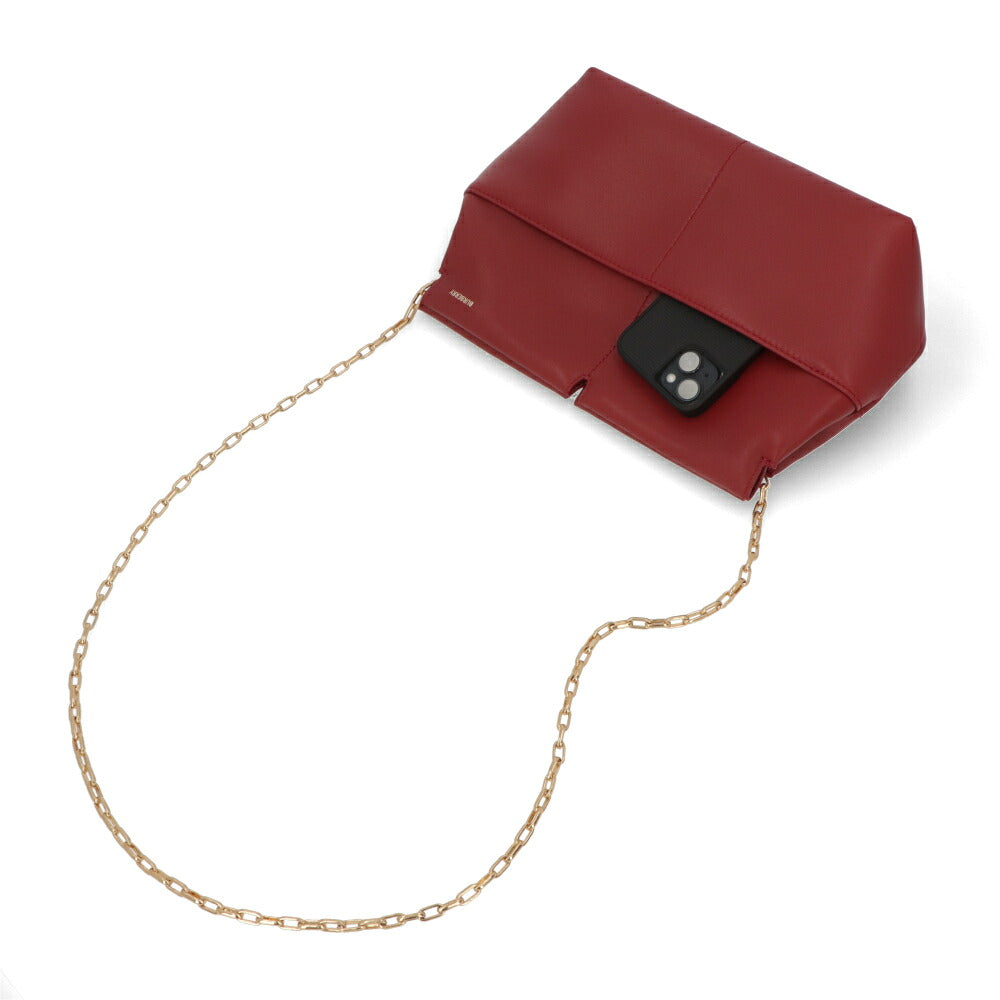 BURBERRY バーバリー レディース バッグ ショルダーバッグ レッド 牛革 クラッチバッグ チェーン 8095499
