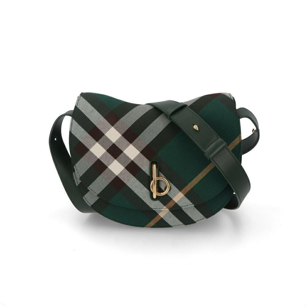 BURBERRY バーバリー レディース バッグ ショルダーバッグ ロッキングホース バッグ グリーン系 ポリエステル コットン クロスボディバッグ バーバリーチェック 8081351