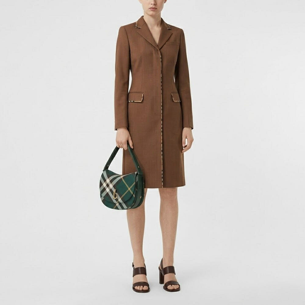BURBERRY バーバリー レディース バッグ ショルダーバッグ ロッキングホース バッグ グリーン系 ポリエステル コットン クロスボディバッグ バーバリーチェック 8081351