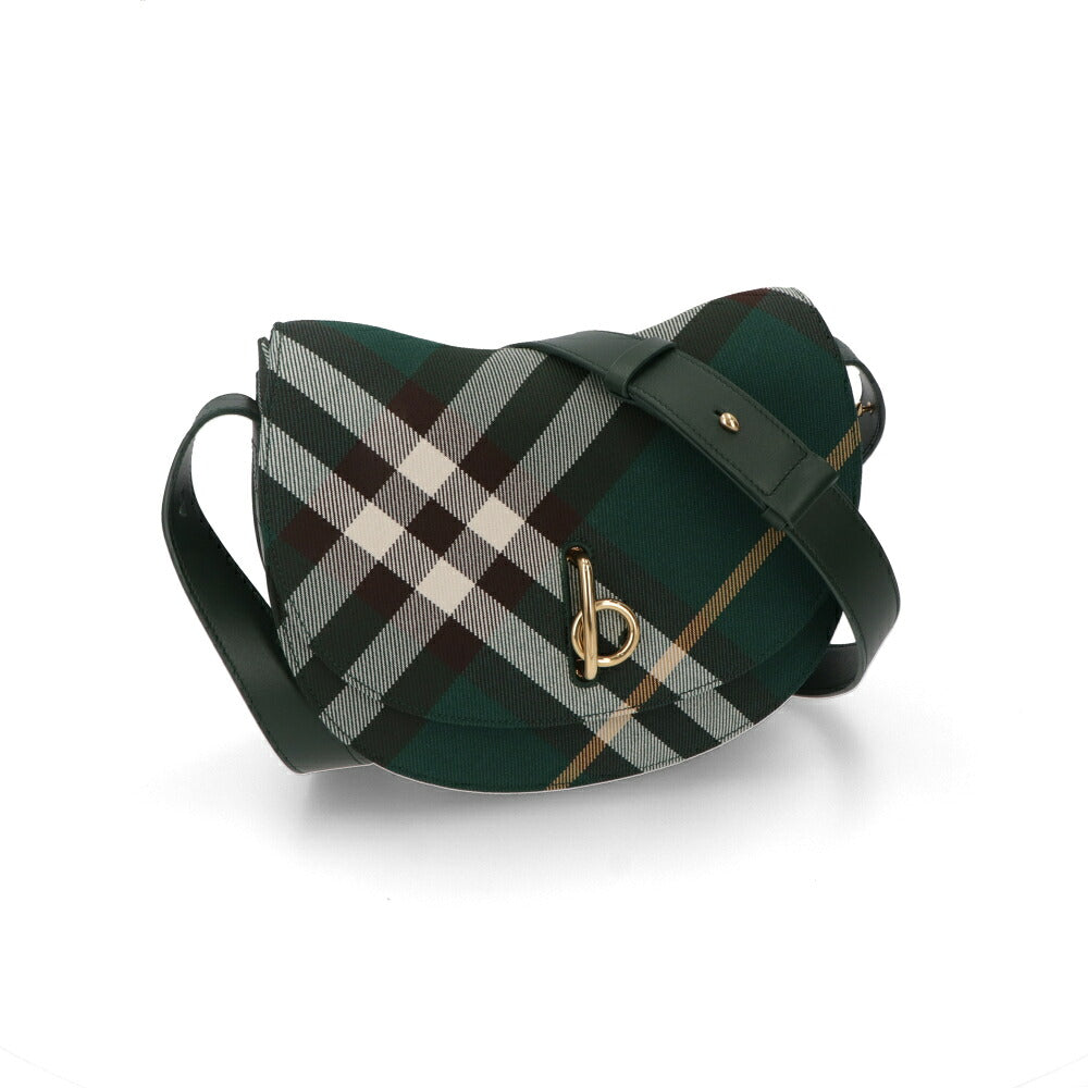 BURBERRY バーバリー レディース バッグ ショルダーバッグ ロッキングホース バッグ グリーン系 ポリエステル コットン クロスボディバッグ バーバリーチェック 8081351