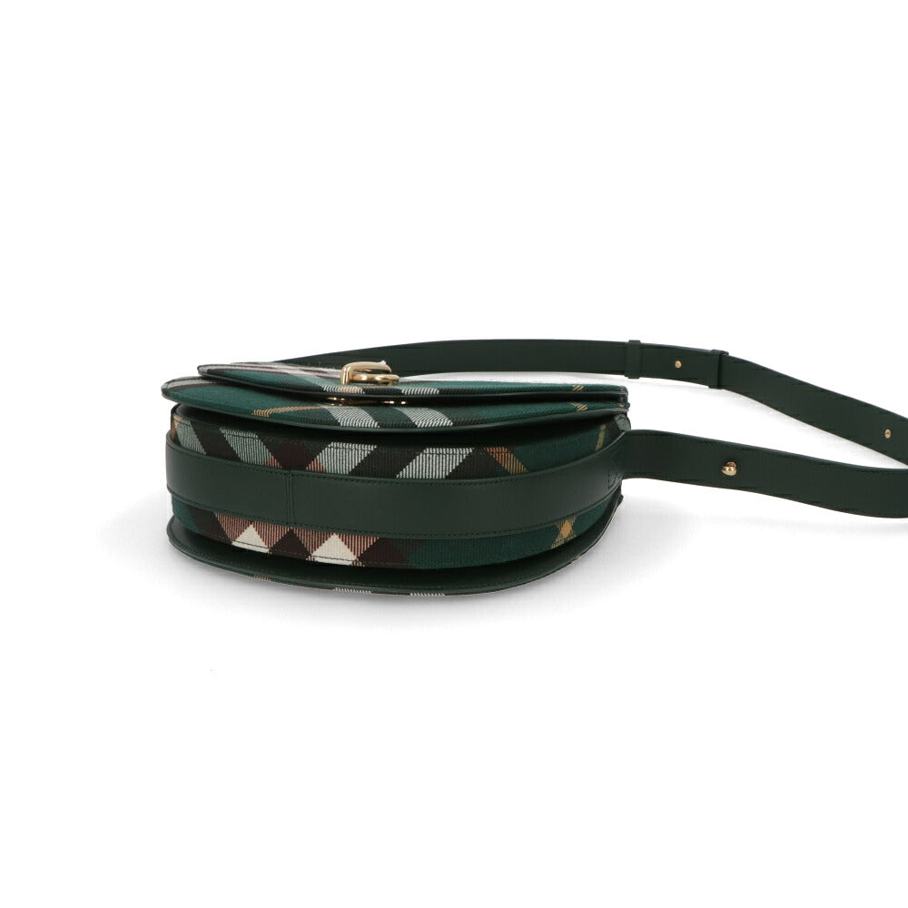 BURBERRY バーバリー レディース バッグ ショルダーバッグ ロッキングホース バッグ グリーン系 ポリエステル コットン クロスボディバッグ バーバリーチェック 8081351