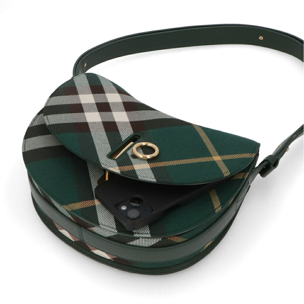 BURBERRY バーバリー レディース バッグ ショルダーバッグ ロッキングホース バッグ グリーン系 ポリエステル コットン クロスボディバッグ バーバリーチェック 8081351