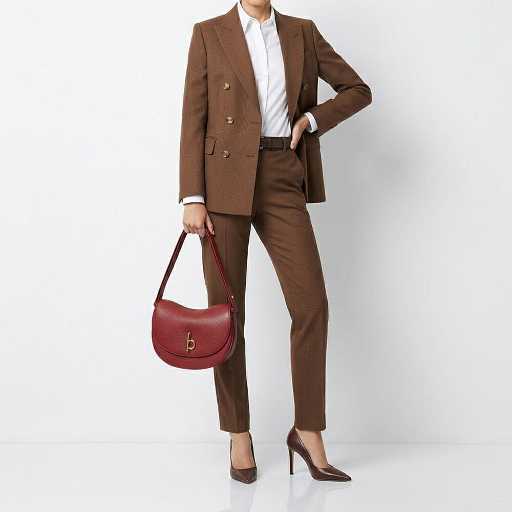 BURBERRY バーバリー レディース バッグ ショルダーバッグ ロッキングホース バッグ ダークレッド カーフスキン クロスボディバッグ 8085471