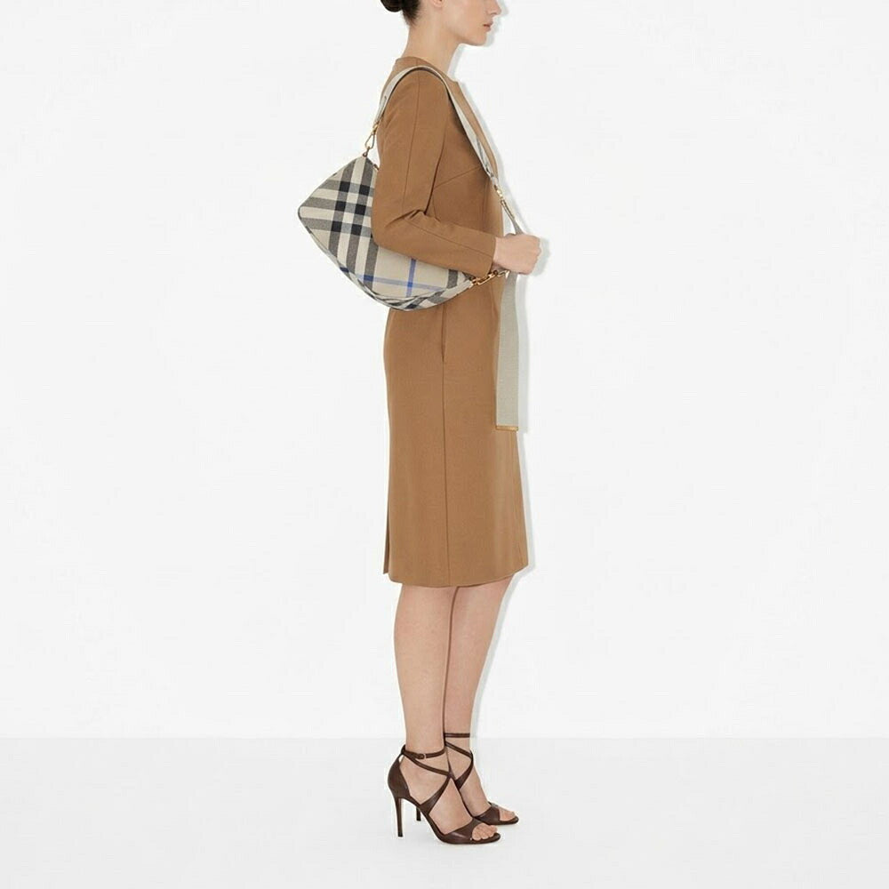 BURBERRY バーバリー レディース バッグ ショルダーバッグ シールドメッセンジャーバッグ ベージュ系 ポリエステル コットン クロスボディバッグ バーバリーチェック 8087623