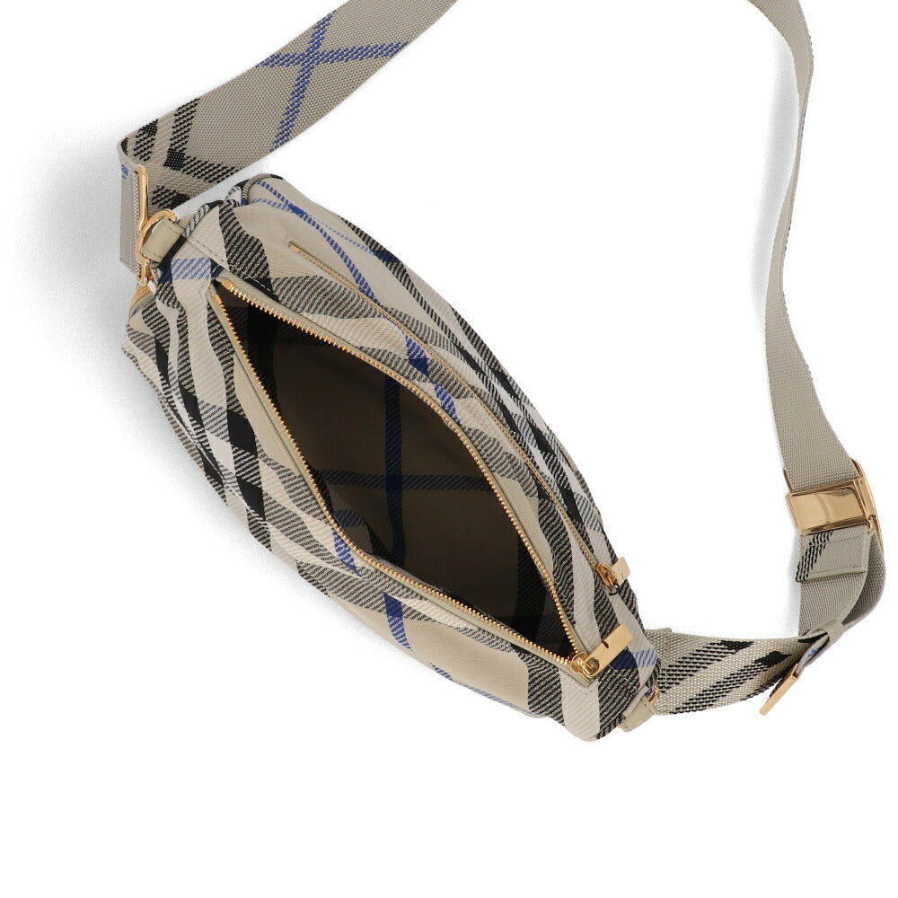 BURBERRY バーバリー レディース バッグ ショルダーバッグ シールドメッセンジャーバッグ ベージュ系 ポリエステル コットン クロスボディバッグ バーバリーチェック 8087623