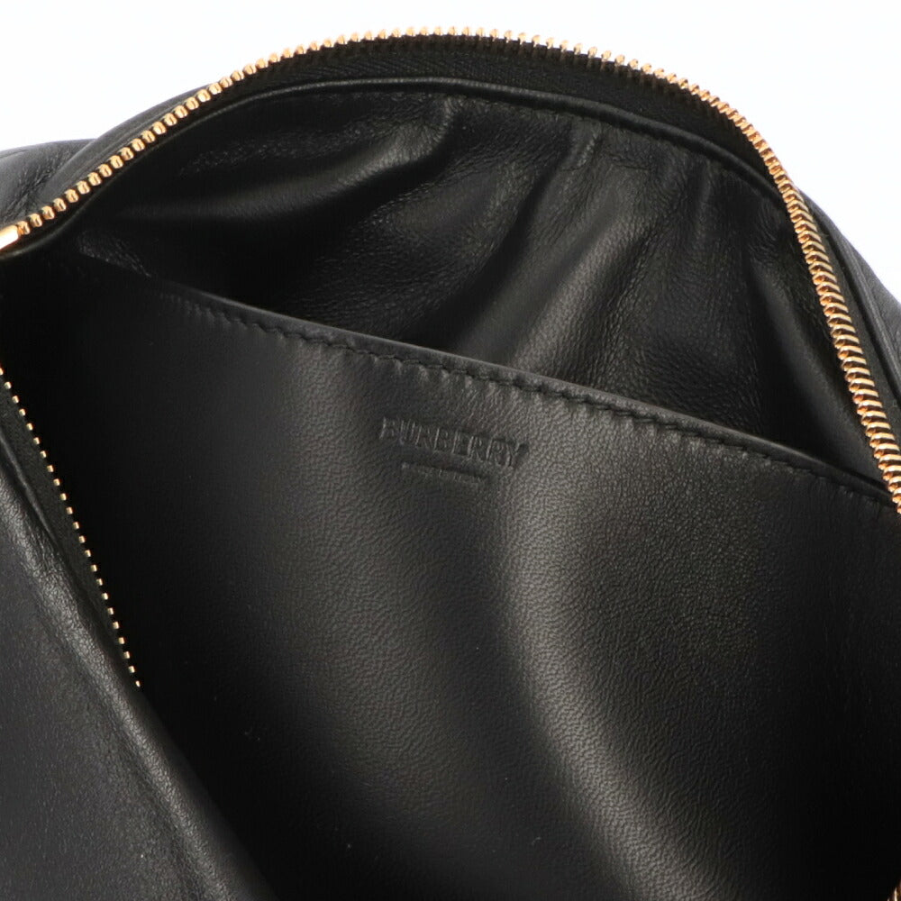BURBERRY バーバリー レディース バッグ ショルダーバッグ シールドメッセンジャーバッグ ブラック カーフレザー クロスボディバッグ