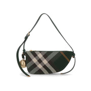 BURBERRY バーバリー レディース バッグ ショルダーバッグ グリーン系 ポリエステル コットン ベルトバッグ バーバリーチェック 8088986
