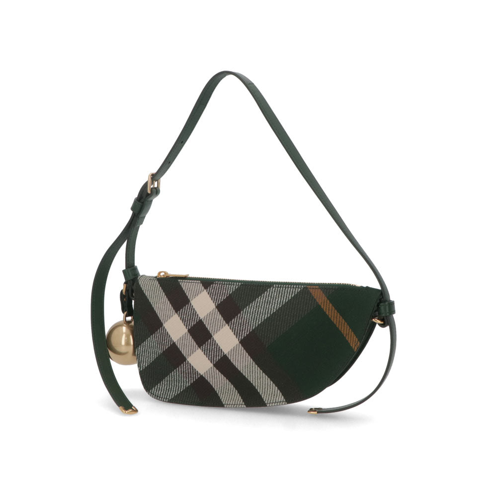 BURBERRY バーバリー レディース バッグ ショルダーバッグ グリーン系 ポリエステル コットン ベルトバッグ バーバリーチェック 8088986