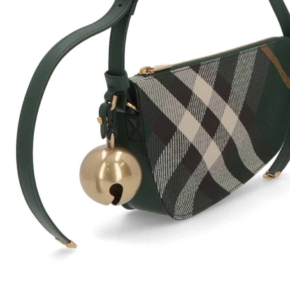 BURBERRY バーバリー レディース バッグ ショルダーバッグ グリーン系 ポリエステル コットン ベルトバッグ バーバリーチェック 8088986