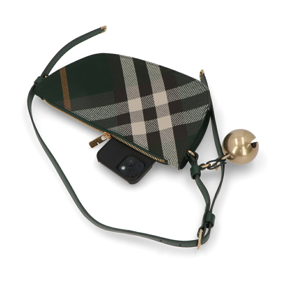 BURBERRY バーバリー レディース バッグ ショルダーバッグ グリーン系 ポリエステル コットン ベルトバッグ バーバリーチェック 8088986