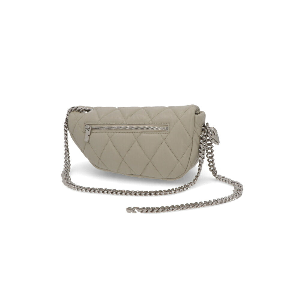 BURBERRY バーバリー レディース バッグ ショルダーバッグ シールド ライトグレー ラムレザー チェーンバッグ キルティング 8087267