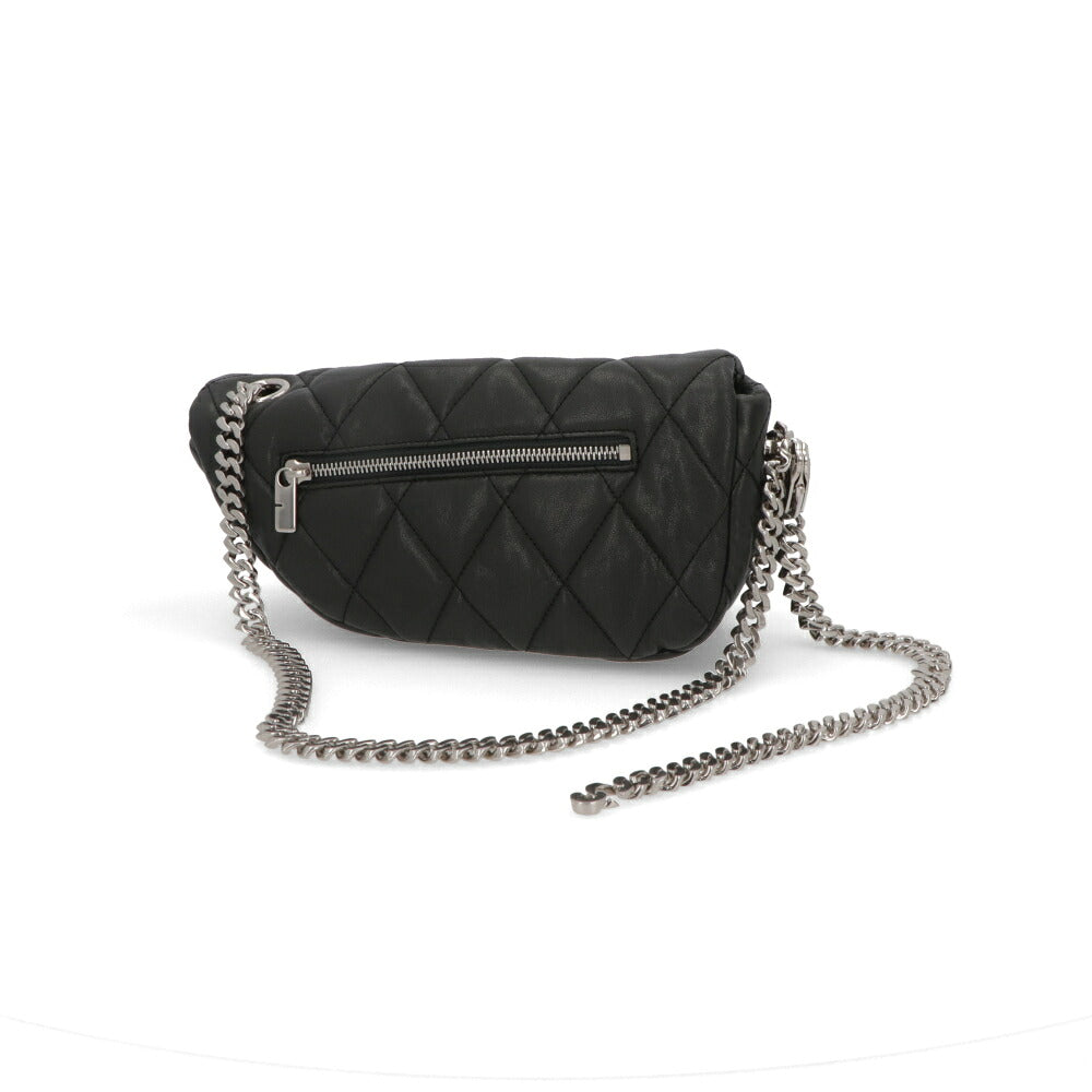BURBERRY バーバリー レディース バッグ ショルダーバッグ シールド チャコールグレー ラムレザー チェーンバッグ キルティング 8087272
