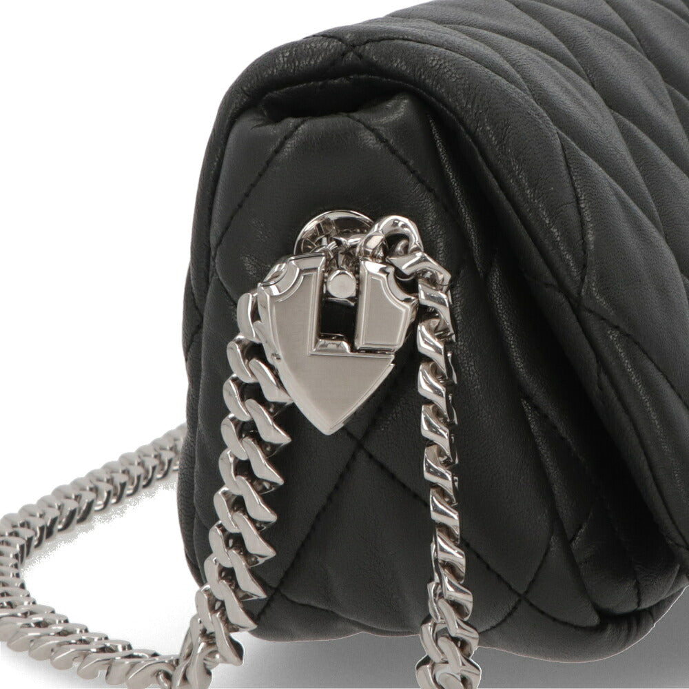 BURBERRY バーバリー レディース バッグ ショルダーバッグ シールド チャコールグレー ラムレザー チェーンバッグ キルティング 8087272