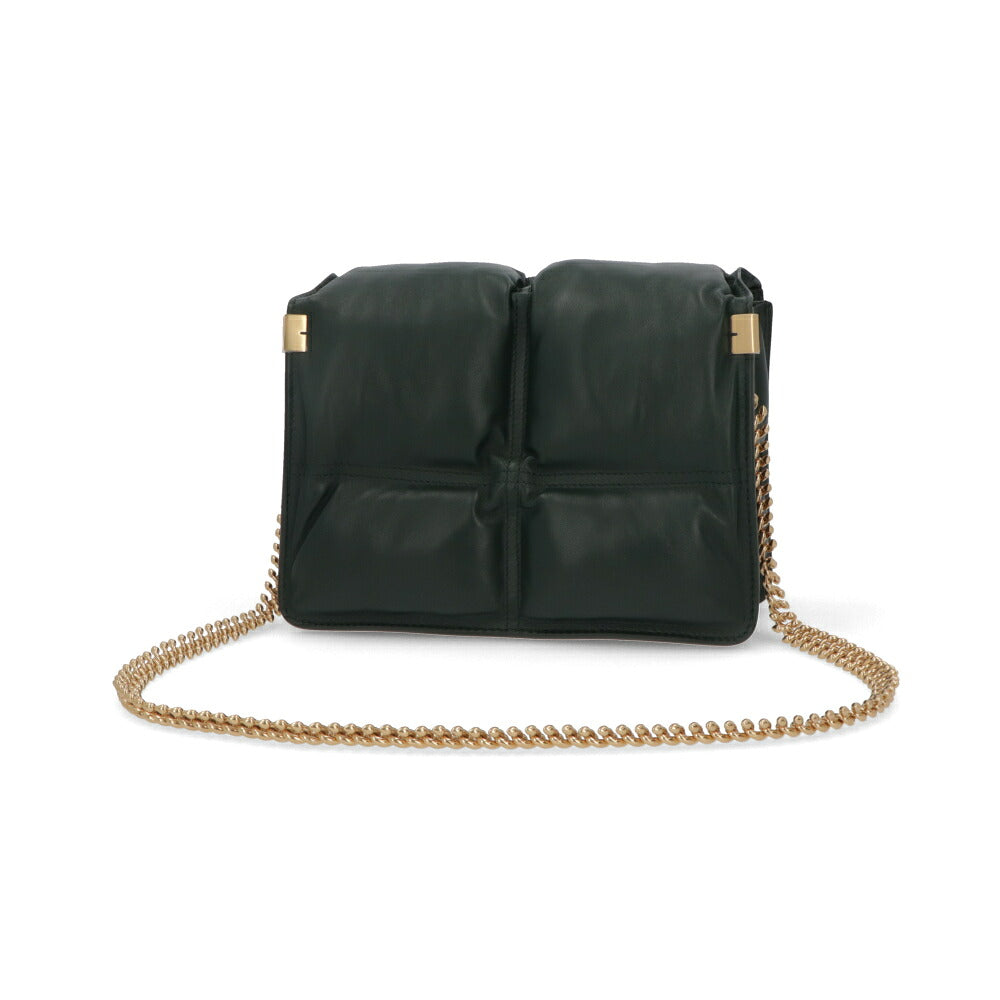 BURBERRY バーバリー レディース バッグ ショルダーバッグ グリーン カーフスキン チェーンバッグ パファーバッグ 8081693