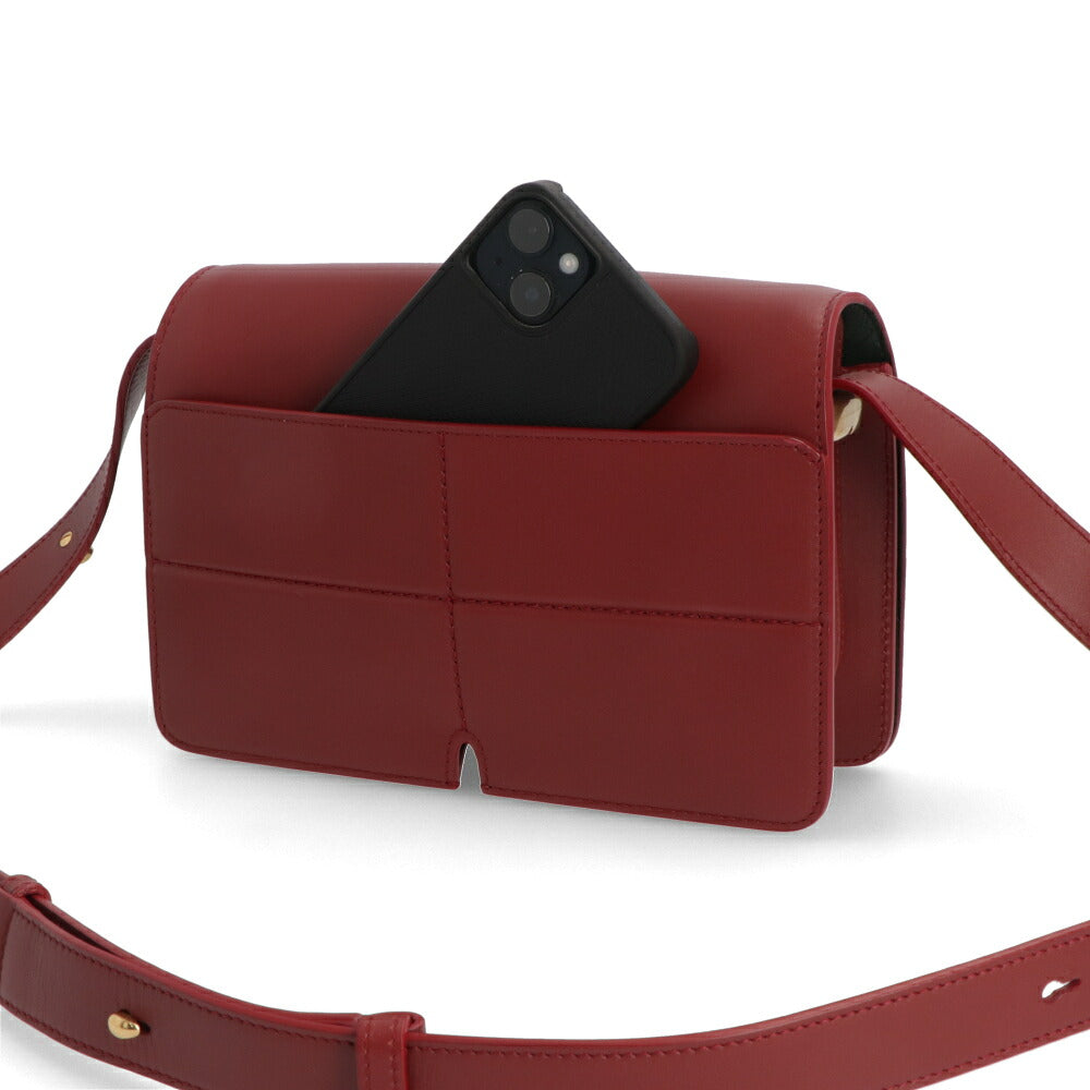 BURBERRY バーバリー レディース バッグ ショルダーバッグ SNIP BAG レッド ラムスキン クロスボディバッグ 8085403