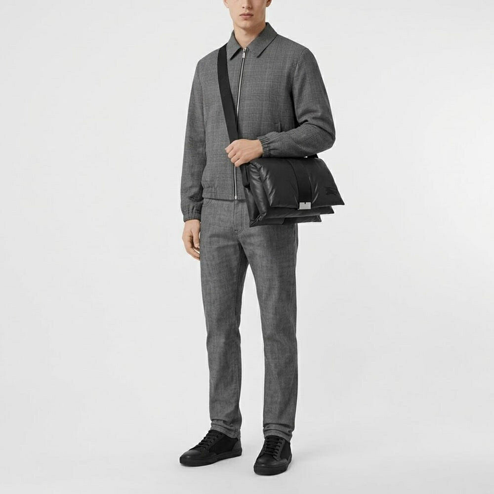 BURBERRY バーバリー メンズ バッグ ショルダーバッグ ブラック カーフレザー クロスボディバッグ パファーバッグ 8083435